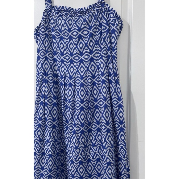 Brooks Brothers Dress Womens 8 Blue White Maxi Cotton - Picture 7 of 14